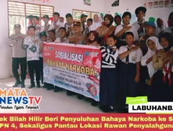 Polsek Bilah Hilir Beri Penyuluhan Bahaya Narkoba ke Siswa SMPN 4, Sekaligus Pantau Lokasi Rawan Penyalahgunaan