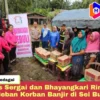 Polres Sergai dan Bhayangkari Ringankan Beban Korban Banjir di Sei Buluh