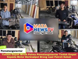 Timsus Dayok Mirah Polres Pematangsiantar Tindak Empat Sepeda Motor Berknalpot Brong saat Patroli Subuh