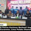 Resmob Polres Karimun Berhasil Ungkap 7 TKP Curanmor, Lima Pelaku Diamankan