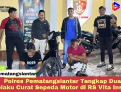 Polres Pematangsiantar Tangkap Dua Pelaku Curat Sepeda Motor di RS Vita Insani