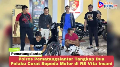 Polres Pematangsiantar Tangkap Dua Pelaku Curat Sepeda Motor di RS Vita Insani