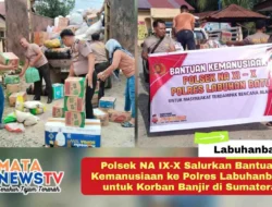 Polsek NA IX-X Salurkan Bantuan Kemanusiaan ke Polres Labuhanbatu untuk Korban Banjir di Sumatera