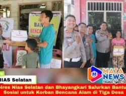 Polres Nias Selatan dan Bhayangkari Salurkan Bantuan Sosial untuk Korban Bencana Alam di Tiga Desa