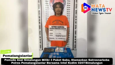 Pemuda Asal Simalungun Miliki 3 Paket Sabu, Diamankan Satresnarkoba Polres Pematangsiantar Bersama Intel Kodim 0207/Simalungun