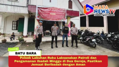 Polsek Labuhan Ruku Laksanakan Patroli dan Pengamanan Ibadah Minggu di Dua Gereja, Pastikan Jemaat Beribadah dengan Aman