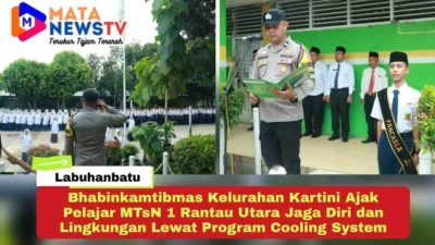 Bhabinkamtibmas Kelurahan Kartini Ajak Pelajar MTsN 1 Rantau Utara Jaga Diri dan Lingkungan Lewat Program Cooling System