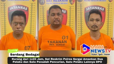 Kurang dari 1×24 Jam, Sat Reskrim Polres Sergai Amankan Dua Pelaku dan Satu Penadah Pencurian, Satu Pelaku Lainnya DPO