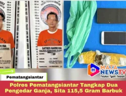 Polres Pematangsiantar Tangkap Dua Pengedar Ganja, Sita 115,5 Gram Barbuk