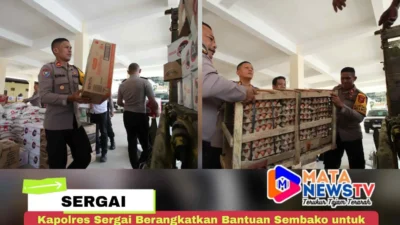 Kapolres Sergai Berangkatkan Bantuan Sembako untuk Korban Bencana di Langkat, Sibolga, dan Tapanuli Tengah