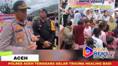 Polres Aceh Tenggara Gelar Trauma Healing Bagi Anak-Anak Terdampak Banjir Di Desa Simpur