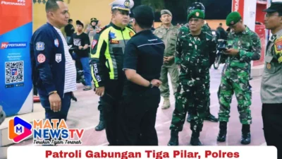 Patroli Gabungan Tiga Pilar, Polres Labuhanbatu Jaga Kamtibmas Tetap Kondusif