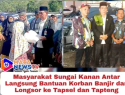 Masyarakat Sungai Kanan Antar Langsung Bantuan Korban Banjir dan Longsor ke Tapsel dan Tapteng