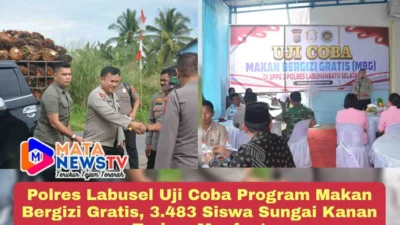 Polres Labusel Uji Coba Program Makan Bergizi Gratis, 3.483 Siswa Sungai Kanan Terima Manfaat