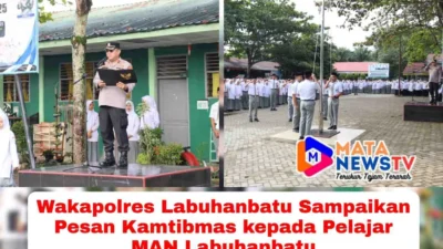 Wakapolres Labuhanbatu Sampaikan Pesan Kamtibmas kepada Pelajar MAN Labuhanbatu
