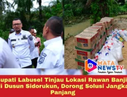 Bupati Labusel Tinjau Lokasi Rawan Banjir di Dusun Sidorukun, Dorong Solusi Jangka Panjang