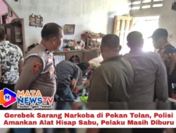 Gerebek Sarang Narkoba di Pekan Tolan, Polisi Amankan Alat Hisap Sabu, Pelaku Masih Diburu