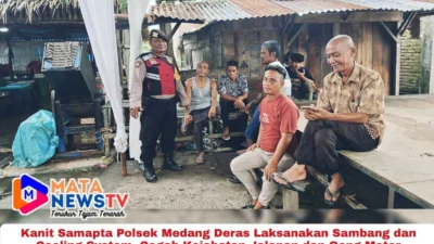 Kanit Samapta Polsek Medang Deras Laksanakan Sambang dan Cooling System, Cegah Kejahatan Jalanan dan Geng Motor