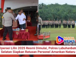 Operasi Lilin 2025 Resmi Dimulai, Polres Labuhanbatu Selatan Siapkan Ratusan Personel Amankan Nataru