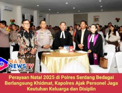 Perayaan Natal 2025 di Polres Serdang Bedagai Berlangsung Khidmat, Kapolres Ajak Personel Jaga Keutuhan Keluarga dan Disiplin