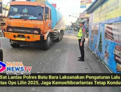 Sat Lantas Polres Batu Bara Laksanakan Pengaturan Lalu Lintas Ops Lilin 2025, Jaga Kamseltibcarlantas Tetap Kondusif