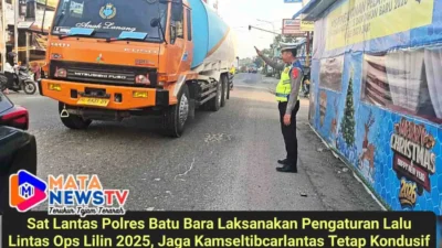 Sat Lantas Polres Batu Bara Laksanakan Pengaturan Lalu Lintas Ops Lilin 2025, Jaga Kamseltibcarlantas Tetap Kondusif