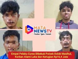 Empat Pelaku Curas Dibekuk Polsek Dolok Masihul, Korban Alami Luka dan Kerugian Rp16,4 Juta