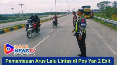 Pemantauan Arus Lalu Lintas di Pos Yan 2 Exit Tol Lima Puluh Berjalan Aman dan Lancar