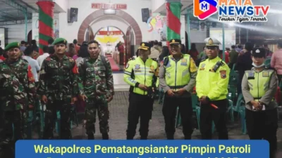 Wakapolres Pematangsiantar Pimpin Patroli Pengamanan Gereja Malam Natal 2025