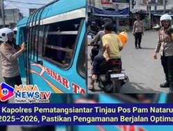 Kapolres Pematangsiantar Tinjau Pos Pam Nataru 2025–2026, Pastikan Pengamanan Berjalan Optimal