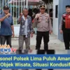 Personel Polsek Lima Puluh Amankan Objek Wisata, Situasi Kondusif