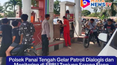 Polsek Panai Tengah Gelar Patroli Dialogis dan Monitoring di SPBU Tanjung Sarang Elang