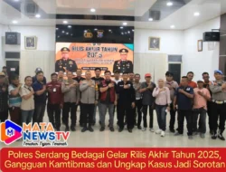 Polres Serdang Bedagai Gelar Rilis Akhir Tahun 2025, Gangguan Kamtibmas dan Ungkap Kasus Jadi Sorotan