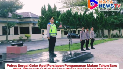 Polres Sergai Gelar Apel Persiapan Pengamanan Malam Tahun Baru 2026, Wakapolres Ajak Doakan Warga Terdampak Musibah