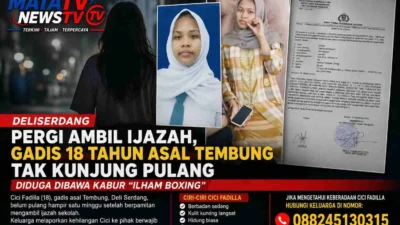 Berpamitan Ambil Ijazah, Gadis 18 Tahun Asal Tembung Tak Kunjung Pulang