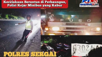 Pengendara Honda CBR Tewas dalam Kecelakaan Beruntun di Perbaungan, Polisi Kejar Minibus yang Kabur