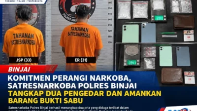 Satresnarkoba Polres Binjai Tangkap Dua Pengedar, Sabu Hampir 4 Gram Disita
