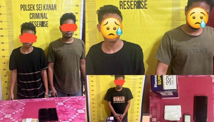 Respons Cepat Informasi Warga, Polsek Sungai Kanan Amankan Tiga Terduga Kasus Narkotika, Sita 4,16 Gram Sabu