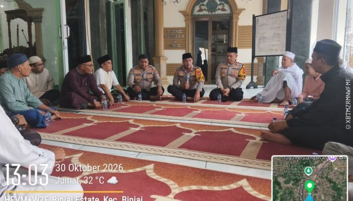 Kapolres Binjai Gelar Jumat Keliling di Masjid Al-Muhajirin, Ajak Masyarakat Jaga Kamtibmas