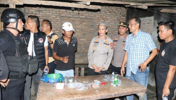 Gempur Kawasan Rawan Narkoba di Desa Pon, Polres Sergai dan Polda Sumut Amankan 12 Orang