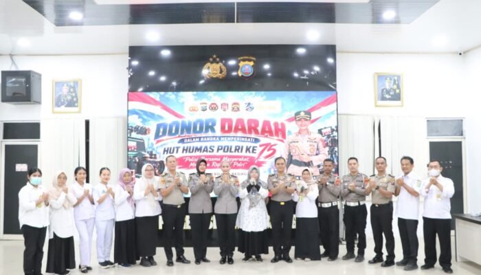Sambut HUT Humas Polri ke-75, Polres Sergai Kumpulkan 25 Kantong Darah