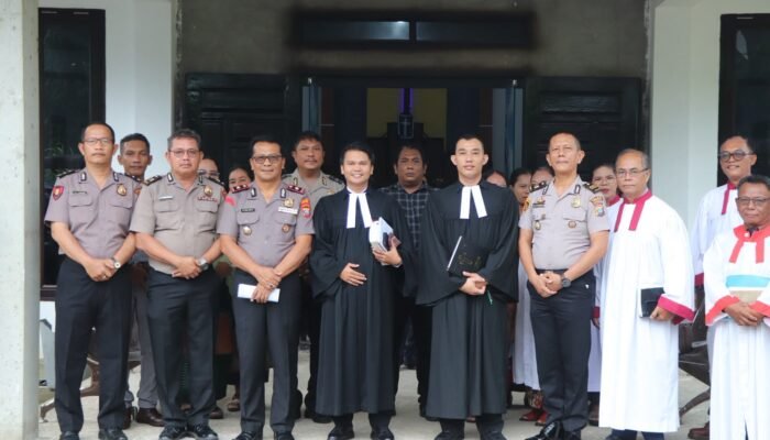 Minggu Kasih di HKBP Sei Rampah, Polres Sergai Ajak Jemaat Jaga Kamtibmas dan Tolak Narkoba