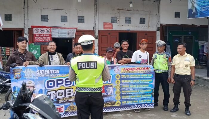 Sat Lantas Polres Labusel Gencarkan Edukasi Operasi Patuh Toba 2026, Ajak Warga Kampung Bedagai